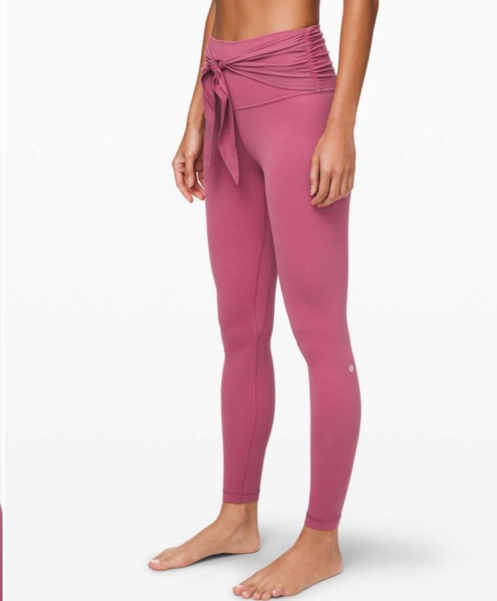 Lululemon Align Pant 28” Wrap Waist Moss Rose Nulu Yoga Leggings Size 2